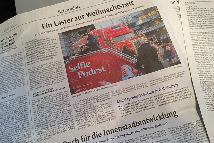 Bantel Coca-Cola Weihnachtstruck