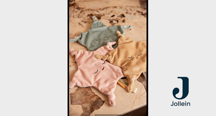 3 verschiedenfarbige schmusetücher in Sternform von Jollein