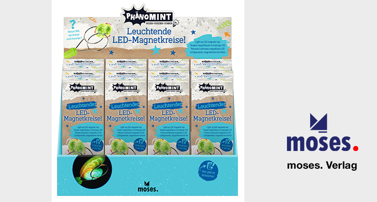 Spielzeug leuchtende LED Magnetkreisel von Moses Verlag