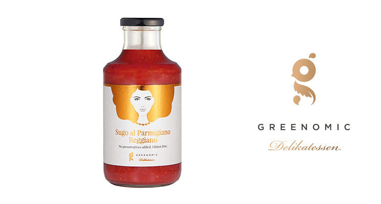 Sugo al parmigiano reggiano von greenomic in Glasflasche