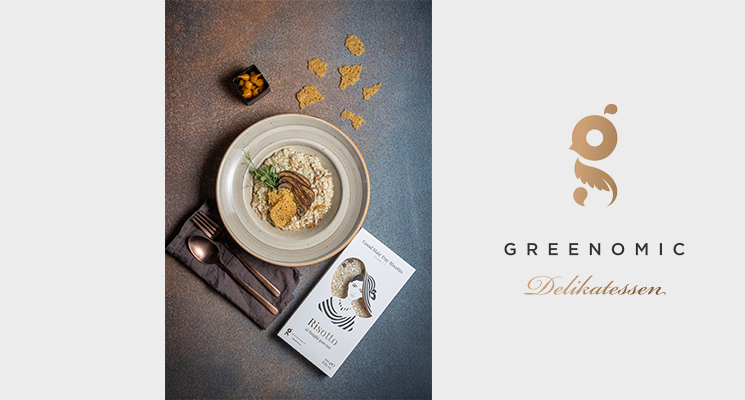 Teller mit Risotto von Greenomic