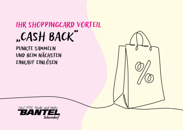 Servicepunkt der Bantel ShoppingCard: Cash Back beim Punkte sammeln