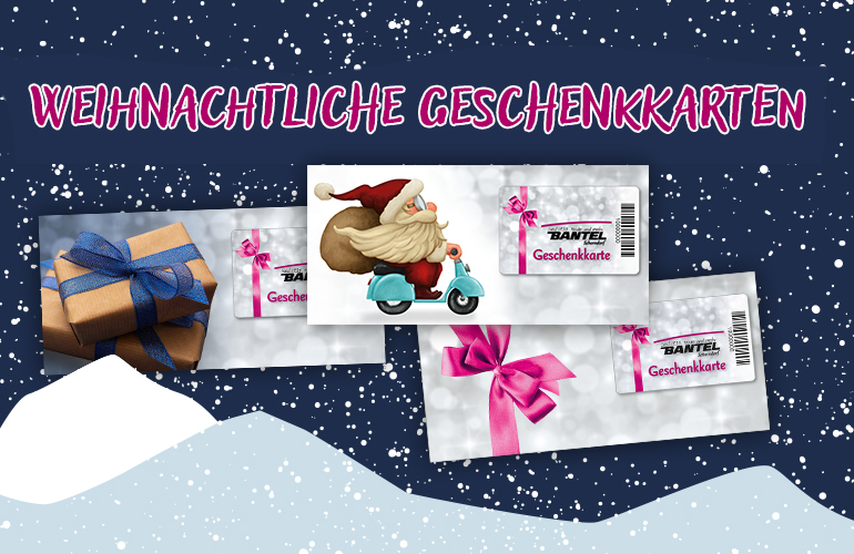 Weihnachtsliche Geschenkkarten online erhältlich