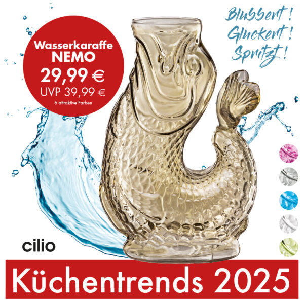 Wasserkaraffe von Cilio im Angebot