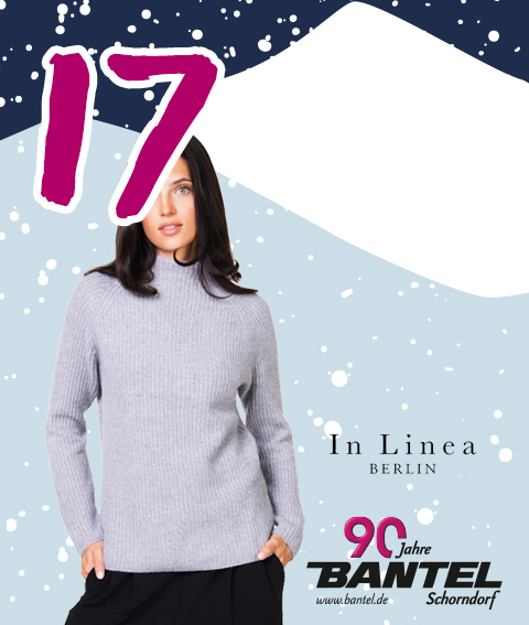 17.12. Bantel Adventskalender Damen Kaschmir Pullover In Linea, grau