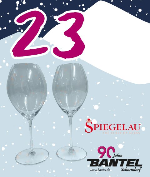 23.12. Bantel Adventskalender Rot- und Weißweinglas NOVO
