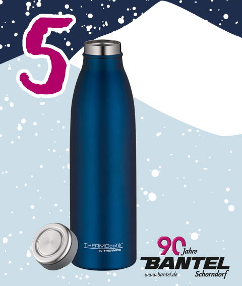 5.12. Bantel Adventskalender Isoliertrinkflasche T.C. Bottle, 0,5 l, für Heiß- und Kaltgetränke