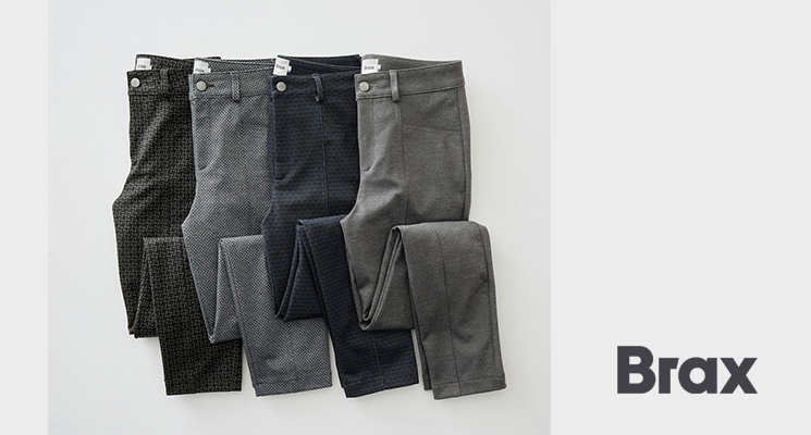 vier graue und schwarze Hosen von Brax