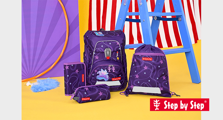 lila Schulranzen, mäppchen, turnbeutel von \