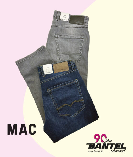 Herren-Jeans Typ Arne MAC in blau und grau im Angebot