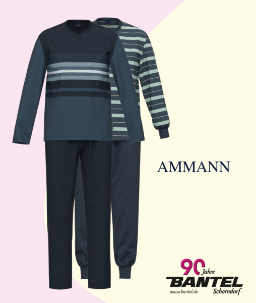 Herren-Schlafanzug Ammann lang, aus aktueller Kollektion im Angebot