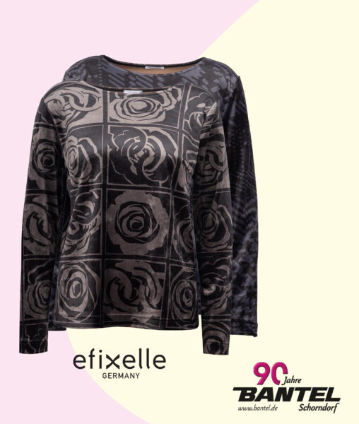 Damen Nikki-Shirt efixelle in Samtoptik im Angebot