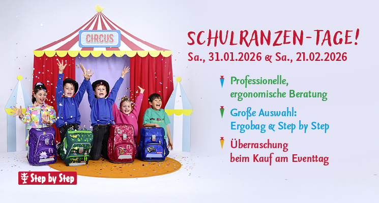 Schulranzen-Tage! Am Samstag 31.01-2026 und Samstag 21.02.1016