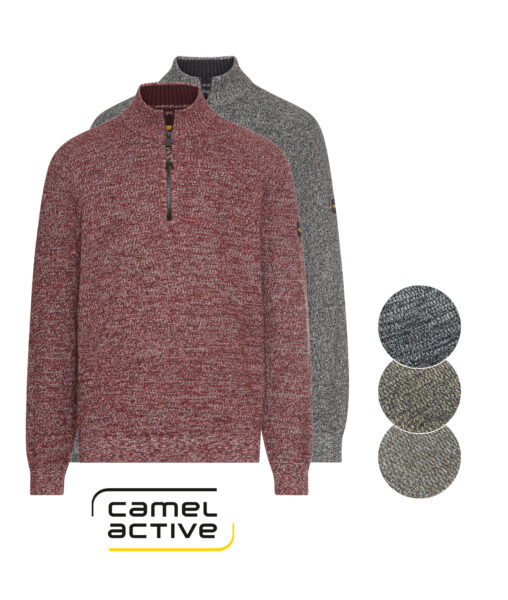 Herren Stricktroyer in blue, red, asphalt, oatmeal und forest green von Camel Active