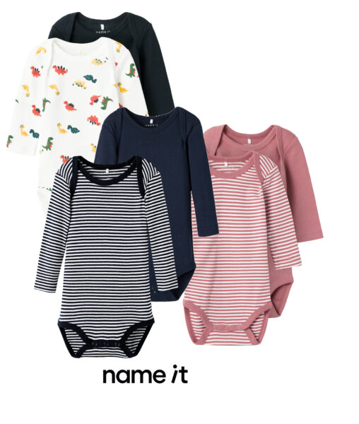 Baby Bodies in verschiedenen Mustern von Name it