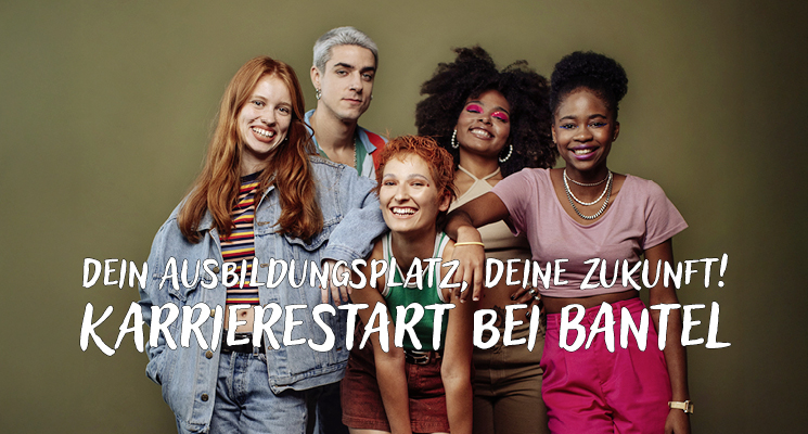 4 verschiedene junge Frauen und 1 junger Mann als Symbolbild zur Ausbildungssuche.