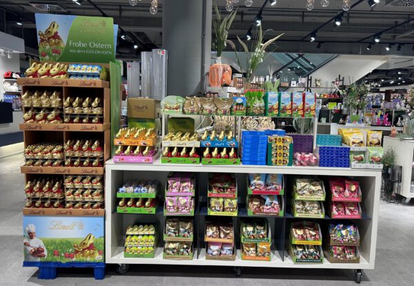 Süßwaren zu Ostern bei Bantel im Untergeschoss