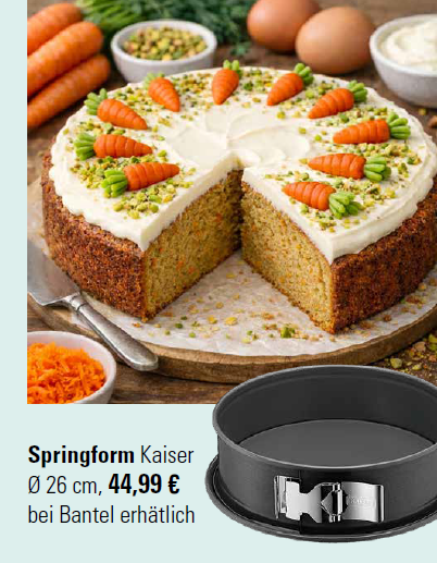 Karotten Osterkuchen inklusive Rezept im Rezepte Blog auf www.bantel.de.