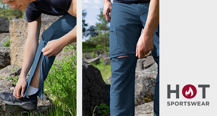 blaue Wanderhose zum Zippen von Hot Sportswear