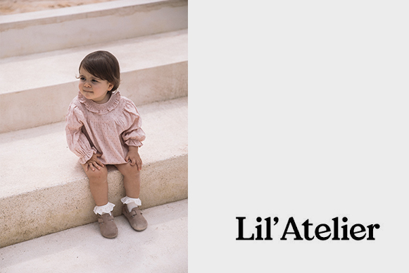 rosafarbenes Kleid von Lil´Atelier an Kleinkind