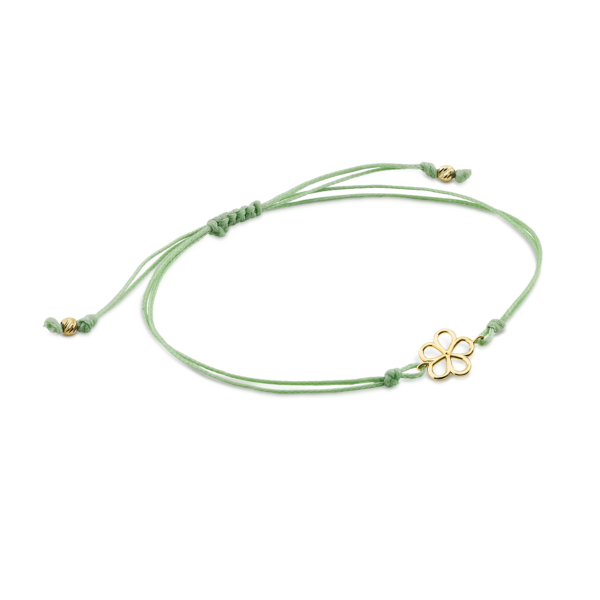Schmuckstück von bella d`doro Goldanhänger an mintfarbenen Armband