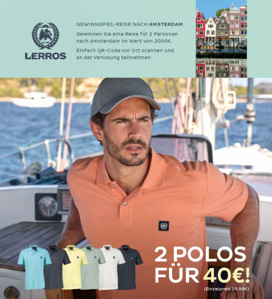 Lerros Summer Sale Hinweis zur Gewinnspielteilnahme Reise nach Amsterdam