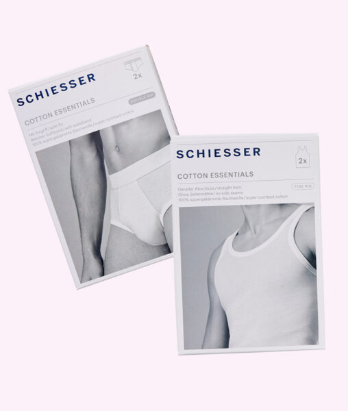 Reduzierte Herren 2er-Pack Sportslips und reduzierte 2er-Pack Herren Unterhemden jeweils in Fein- oder Doppelripp, Gr. 5 – 8 in weiß von Schiesser