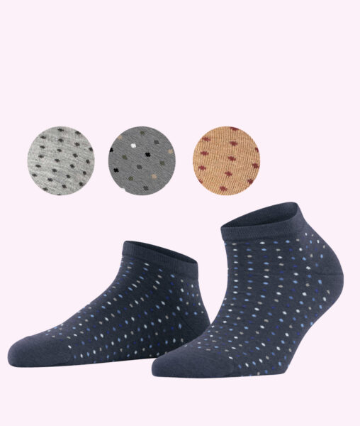 Reduzierte Sneakersocken Gr. 35 – 42 in 3 verschiedenen Farben und gepunktetem Muster von Falke