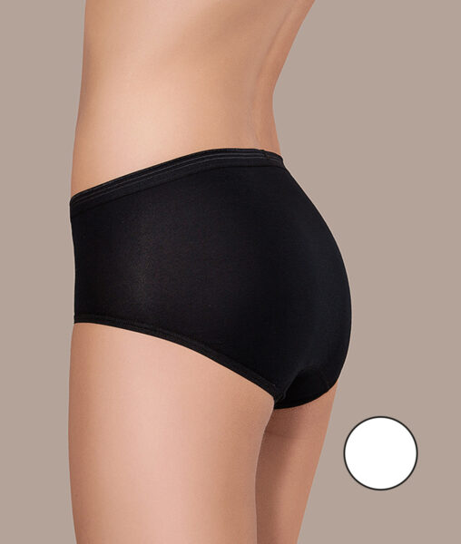 Reduziertes 2er-Pack Damen-Slips Baumwolle/Elasthan, Gr. 38 – 50 in schwarz und weiß von Speidel