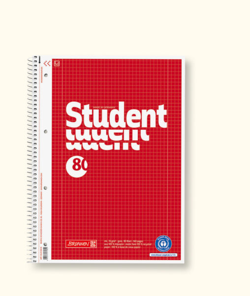 Collegeblock Brunnen DIN A4, 80 Blatt kariert, klimaneutral