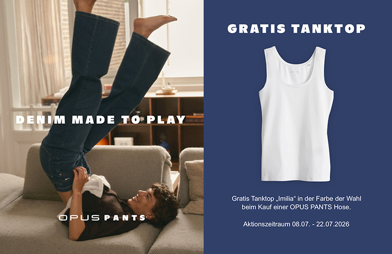 OPUS PANTS_Play Event in der Damenabteilung. Opus Pants Hose kaufen und gratis Top erhalten