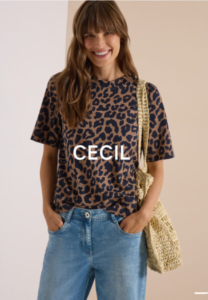 Dame in Shirt im Leolook von Cecil