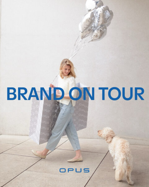 Bewerbung OPUS Social Brand Tour am 12.09. in Schorndorf bei Bantel. Präsentation der aktuellen Modekollektionen und Glücksrad sowie Überraschungen