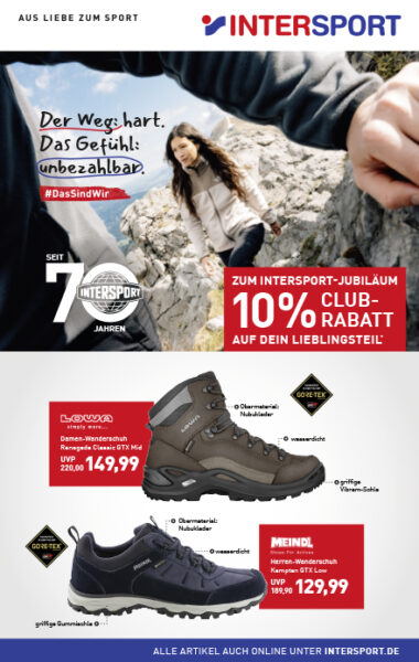 Bantel Intersport Prospekt mit vielen Angeboten aus dem Sportbereich