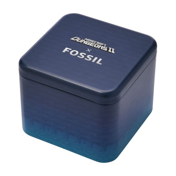 FOSSIL x Minecraft blaue Dose wo Uhr drin ist